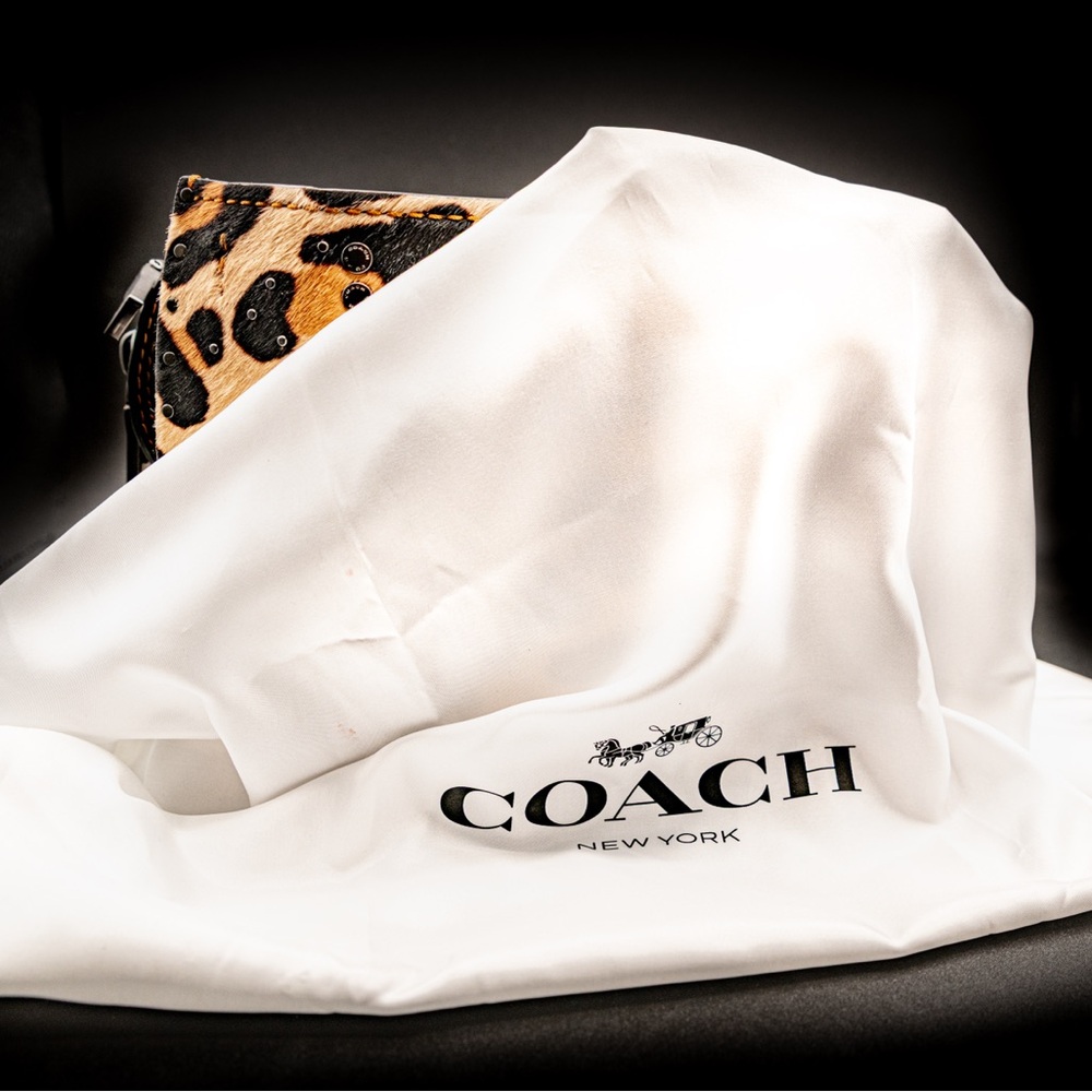 Coach Rogue 25 purse with embellished Leopard Print NWT - Picture 10 of 16
